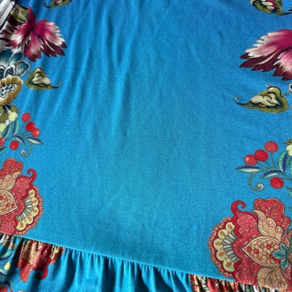 Johnny Was Blue Floral Dress Sleeveless Midi Sheath Boho Chic XS - Picture 8 of 8